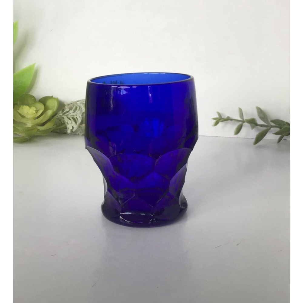 VINTAGE Viking 8oz Georgian tumbler in Colbalt Blue